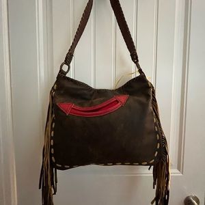 KurtMen Design Handbag with Fringe- NWT